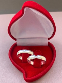 Aliança de prata masculino abaulada anatômica 4mm