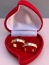 Par de aliança de ouro 18k reto abaulado 4mm